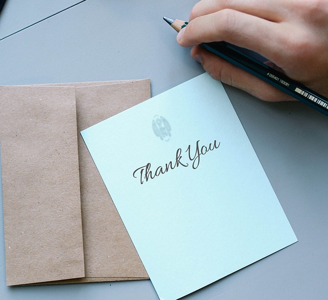 Everyone loves a thank you note