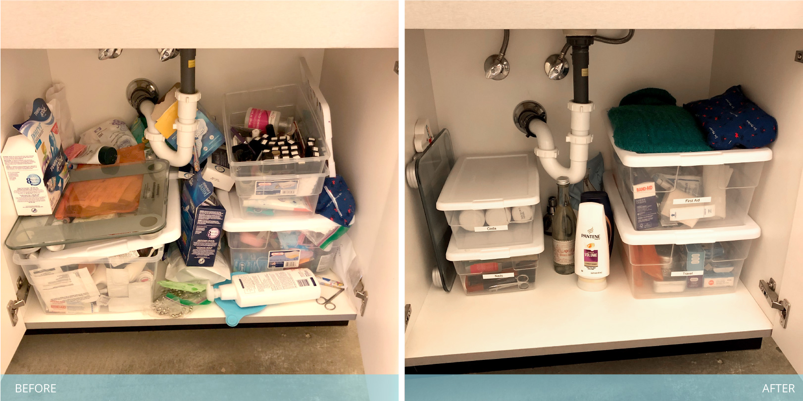 Simplify Experts Before & After Bathroom Organizing