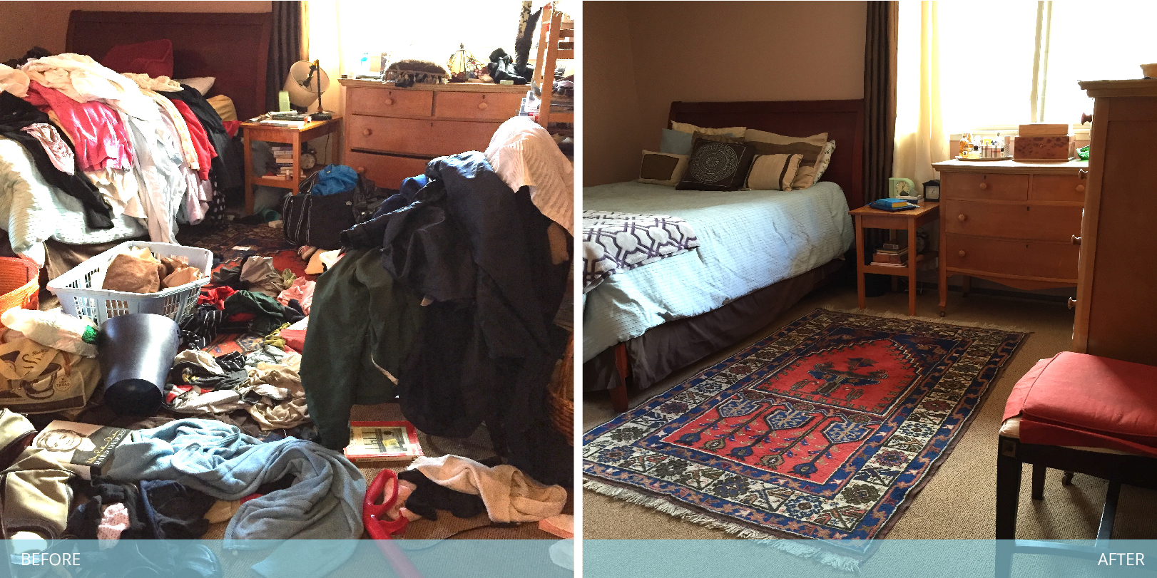 Simplify Experts Before & After Bedroom Organizing