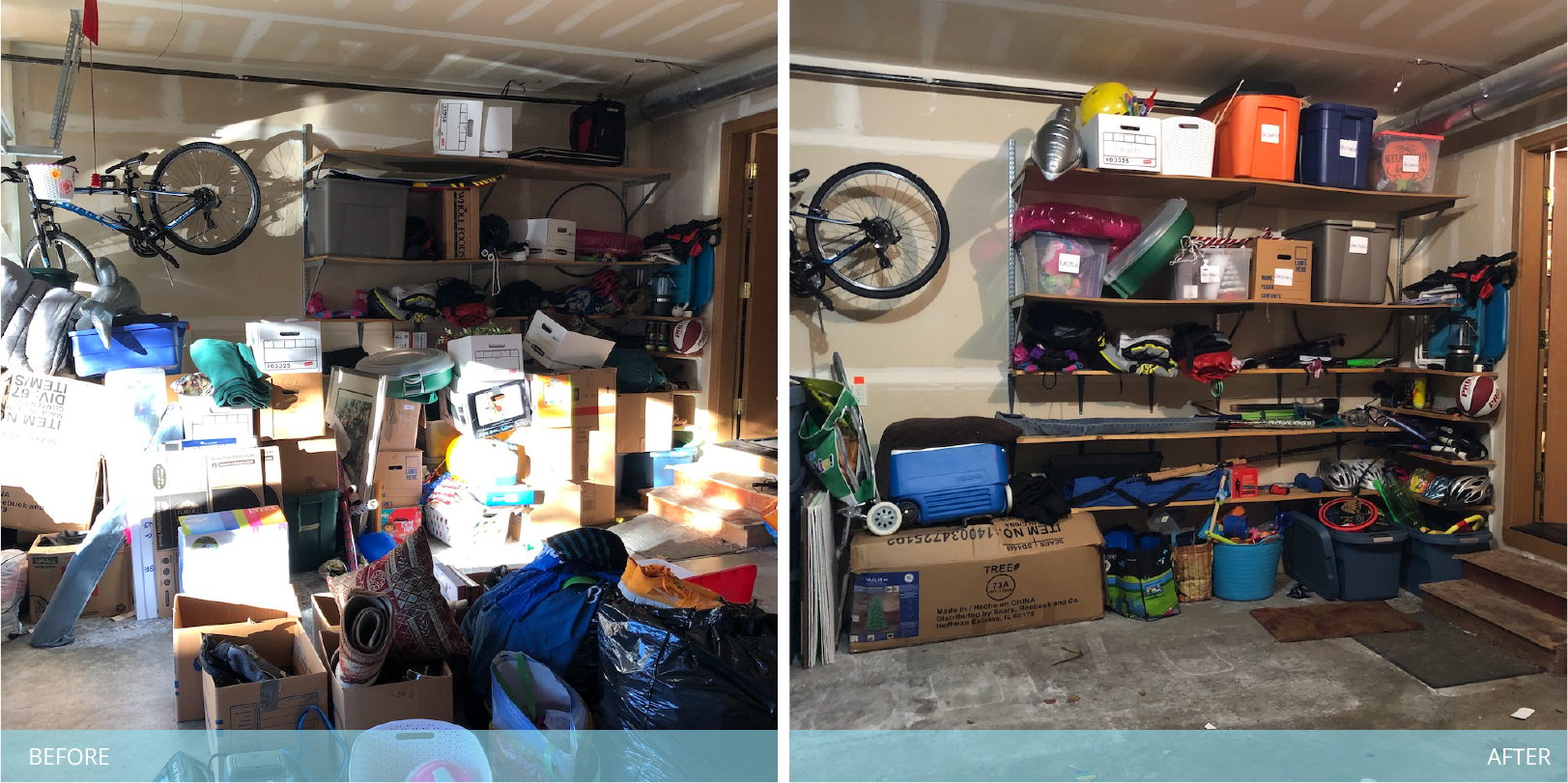 Simplify Experts Before & After Garage Organizing