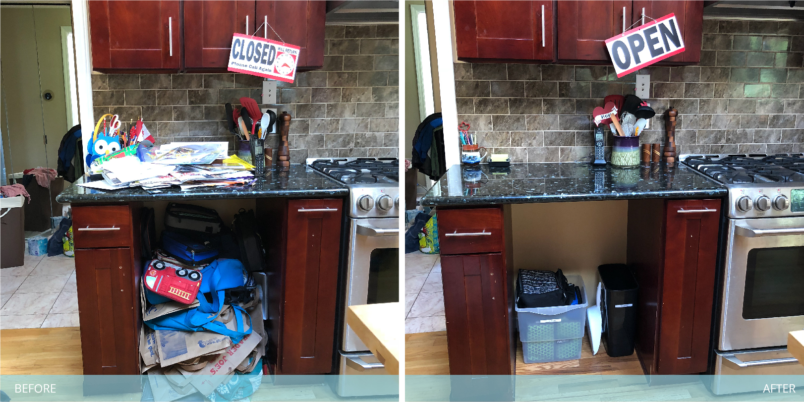 Simplify Experts Before & After Kitchen Organizing