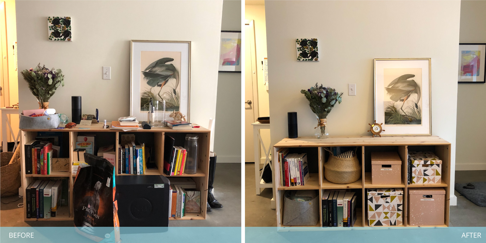 Simplify Experts Before & After Living Room Organizing